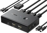 Ugreen Hdmi Kvm Switch 1 Monitor 2 Computers, With 4 Usb Ports, Switches For. Fixed Price $46.78.