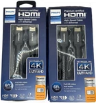 Philips 6ft Premium Hdmi Cable 4k 60hz 18gbps Braided Gold 2-pack Swv6220p/27. Fixed Price $12.97.