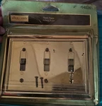 Allen + Roth Triple Toggle Wall Plate Satin Nickel 0140261 Light Switch Silver. Fixed Price $9.95.