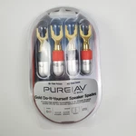 New Belkin Pureav Gold Speaker Spades Terminal Connector Posts 4 Pack Av54006. Fixed Price $35.00.