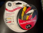 Ge Audio/video Cable 6ft #83216 Color Coded And Compatible With All Brands. Fixed Price $8.99.