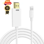 Kikosaka Lightning To Hdmi Cable For Iphone Digital Av Adapter 6.6 Ft, White. Fixed Price $30.98.