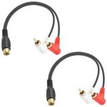 Duttek Short Rca Y Splitter Cable Female To Right Angled 2 Male. Fixed Price $13.14.