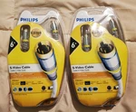 Two (2) Phillips S-video Cable M62791 24k Gold Plated Connectors 6 Ft Long New. Fixed Price $22.00.