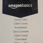 Amazonbasics Coaxial Cable Black Male To 1:1 Connection. Fixed Price $11.00.