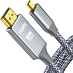 4k Micro Hdmi To Male Cable Adapter, 60hz Hdr Nylon Braid Cord For Gopro. Fixed Price $13.76.