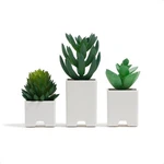 U Brands Adhesive Faux Succulent Cord Organizers, Set Of 3, Kitchen White. Fixed Price $20.78.