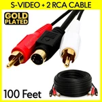 100 Feet S Video Cable With 2 Rca Audio S-vhs + L/r Stereo Combo. Fixed Price $21.09.