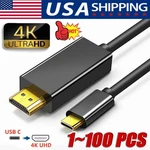 Usb C To 4k Hdmi Cable Video Converter Adapter 6ft Type Cord Lot. Fixed Price $274.69.