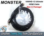 Monster Hdmi Cable 1000hd-12 12 Foot - New In Package Wow!. Fixed Price $8.99.
