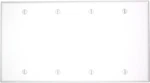 Leviton 88064 4-gang Blank Wallplate, Thermoset, White, Standard Size (10-pack). Fixed Price $70.00.