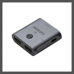 Philips 8k Hdmi Switch Ready Led Indicators Silver 2-port. Fixed Price $14.99.