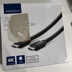 (1) Insignia - 25 Ft 4k Ultra Hd In-wall Hdmi Cable Black New In Box. Fixed Price $25.99.