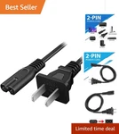 5ft Ac 2-prong C8 Power Cable For Tv, Ps4, Ps5 & Xbox - Reliable Replacement. Fixed Price $9.49.