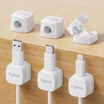 6 Pack Magnetic Cable Clips, Flycoco Cell Phone Cord Holder For 6, White. Fixed Price $9.50.