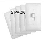 5 Pack Taymac Masque 1-gang Decorator Wall Plate Toggle Switch Cover Mw5070w. Fixed Price $12.44.