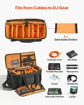 Vevor Rolling Dj Cable Bag 1680d Padded Gig With Wheels 6 Detachable Div. Fixed Price $77.90.