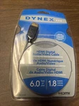 Dynex Hdmi Cable 6' Full Hd 1080p. Fixed Price $8.70.