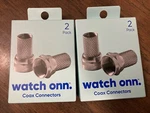 Set Of 4 New Onn Coax Twist-on Connectors, Rg6 F Audio & Video. Fixed Price $3.45.