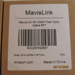 Mavislink Fiber Optic Hdmi Cable - 4k Black 6ft. Fixed Price $6.99.