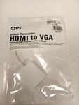 Qvs Hdmi To Vga Video Converter Cable, White. Fixed Price $6.99.