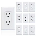 Elegrp Decorator Receptacle, 15a 125v Wall Plate Included, Glossy White. Fixed Price $31.98.