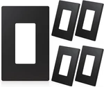 Elegrp 1 Gang Screwless Decorative Wall Plates, Mid-size 5 Pack, Black. Fixed Price $17.46.
