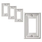 Dewenwils Brushed Nickel Outlet Covers, Metal 1 Decorator 4pk,. Fixed Price $26.99.