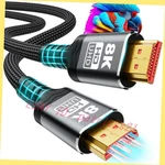 Ultra Hd 8k Hdmi 2.1 Cable 1.5ft Braided 48gbps 4k 120hz 60hz Arc Hdr 3d. Fixed Price $32.59.