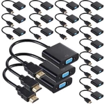Yunsailing 10 Pack Hdmi To Vga Adapter Converter Bulk Gold Plated Black. Fixed Price $31.70.