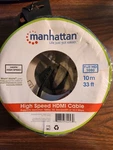 Manhattan 33 Ft. High Speed Hdmi Cable Full Hd 322539 New. Fixed Price $17.95.
