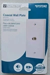 Utilitech, Coaxial & Phone Jack Combo Wall Plate, White Finish, Pn: #0737221. Fixed Price $3.55.