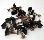 Telecrafter G4bk-03 Telephone Wire Flex Clips W/ 1/2" Screws Black 20 Pack. Fixed Price $4.99.