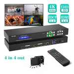 Mt-viki 4x4 Hdmi Matrix Switch 4k 30hz Hdcp1.2 Hdmi1.4 3d Audio Extractor Ir Web. Fixed Price $118.00.