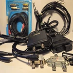 Lot Of Video Cable Cords, Tv Antennas, Connectors, Switches.... Fixed Price $12.99.