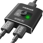 Hdmi Switch Splitter 4k 60hz, Aluminum 2.0 Switcher 2 In 1 Out, Splitt. Fixed Price $14.89.