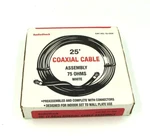 Radio Shack 25 Ft. White 75 Ohm Coax Cable 15-1534. Fixed Price $7.95.