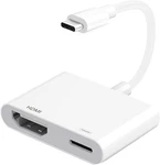 Usb C To Hdmi Adapter For Iphone 17/16/15 Tv, Type 4k 30hz, White. Fixed Price $11.99.