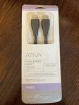 Ativa Hdmi High Speed Cable, 12' Feet 3.66m 3d Compatible 4k Ultra Hd Nwt. Fixed Price $10.00.