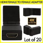 20 Pack Hdmi 2.0 Female To Coupler Cable Extender Swivel Type Adapter. Fixed Price $89.99.