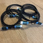 Lot (4) New Maximm 4 Hdmi Cable Braided 4k Ultra Hd 60hz Gold Plated Connector. Fixed Price $14.90.