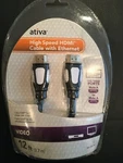 Ativa High Spreed Hdmi Cable With Ethernet Video 12 Ft. Fixed Price $17.95.