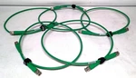 Lot Of 5 Laird Belden 1505a 1505-b-b-3-gn Sdi/hdtv Rg59 Bnc Cable - 3 Foot Green. Fixed Price $24.99.
