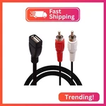 Piihusw Usb To Rca Cable, A 2.0 Female 2 Male Jack Y Splitter Audio V. Fixed Price $11.46.