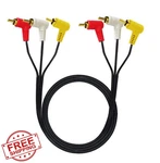 Traovien 5ft 3rca Audio Video Cable 90 Degree Male To Splitter. Fixed Price $31.99.