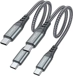 Jxmox Usb C To Cable 60w Fast Charging 1ft 2 Pack Type Charger Grey. Fixed Price $5.79.