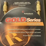 Radioshack Gold Series Coaxial Cable 12 Ft F Connector Plate 15-1543 Sealed. Fixed Price $12.99.