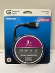 Commercial Electric Hdmi Cable 3ft Black 10.2 Gbps Transfer Speed. Fixed Price $6.99.