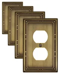 Zillsea 4-pack Antique Brass Outlet Covers, Metal 1 Duplex 4pk,. Fixed Price $21.82.