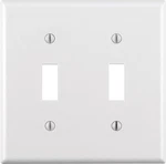 Leviton 88009-000 2-gang Toggle Wall Plate 4-1/2 H X 4-9/16 W In. (pack Of 25). Fixed Price $26.70.